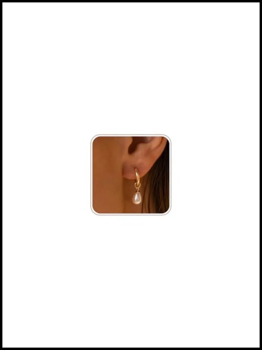 Gold Plated Freshwater Pearl Drop Dangle Earrings Hypoallergenic Women's Bridal